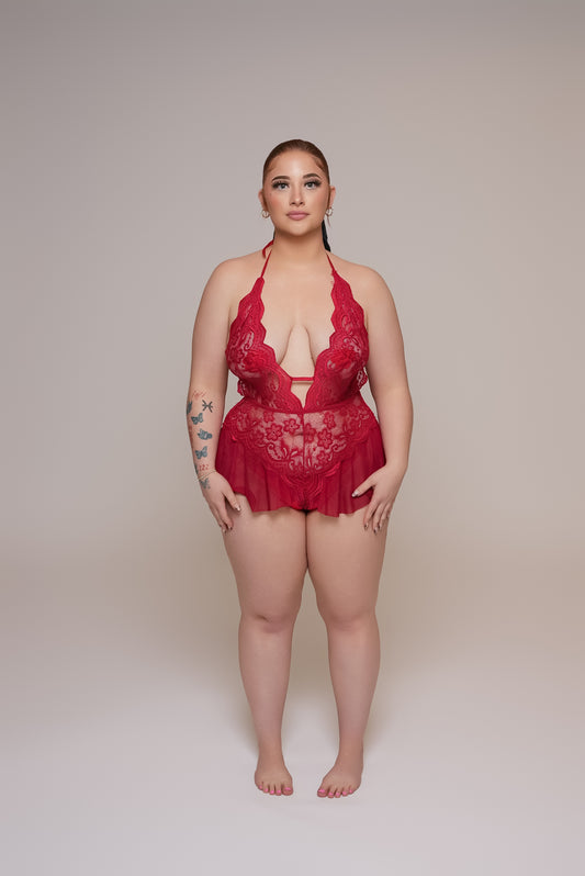 KISS me in lace romper